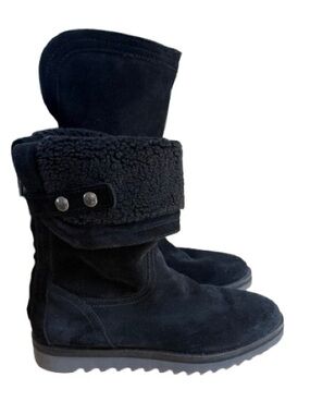 AQUATALIA Suede, Shearling Lined Hi/Low Boot